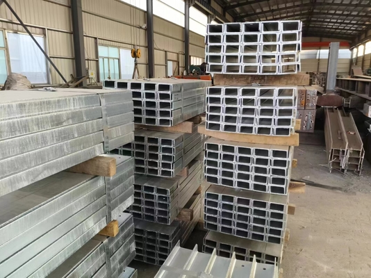 Flange paralela exterior de metal galvanizado, secção C, aço de 150 mm
