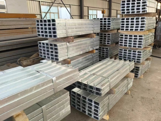 Aço laminado a quente, galvanizado, de secção C, 150x75x18 PFC