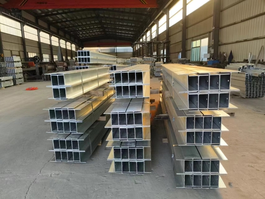 Acero galvanizado, feixes de aço de secção H laminados a quente para construção de paredes de contenção