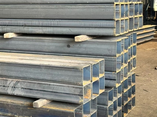 Tubos de aço retangulares galvanizados anti-corrosivo Tubos ocos retangulares para construção