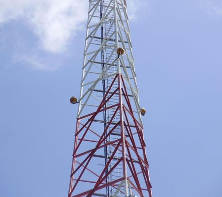 5G Comunicação Torre de Comunicação de Aço de Ângulo Triângulo Galvanizado Aquecido Adequado para Rede Móvel e Transmissão de Transmissão